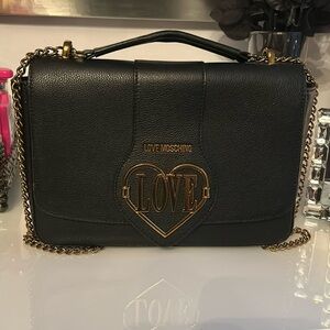 Love Moschino black genuine leather purse